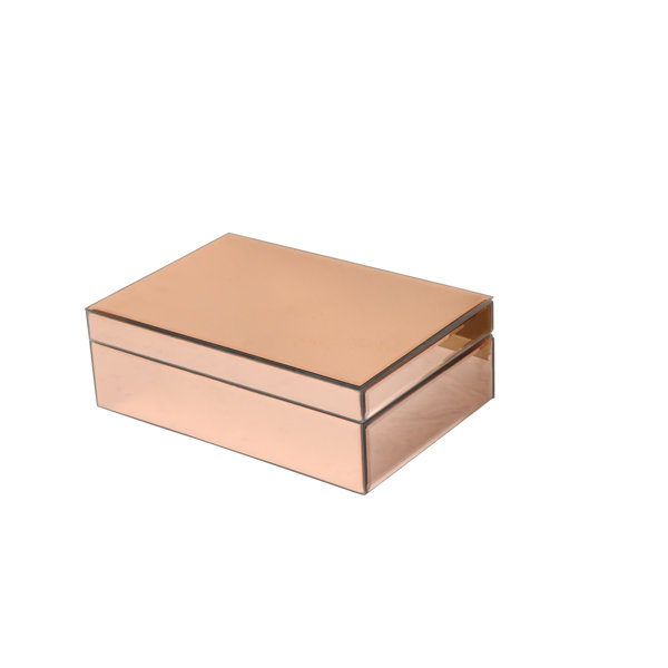 House of Hampton® Ambrose Exquisite Striped Glass Jewelry Box (Dividers